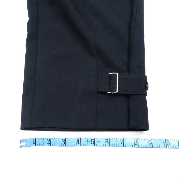 Anthropologie Maeve Pleated Capri Pants Navy Blue - Size 14 - Picture 8 of 10